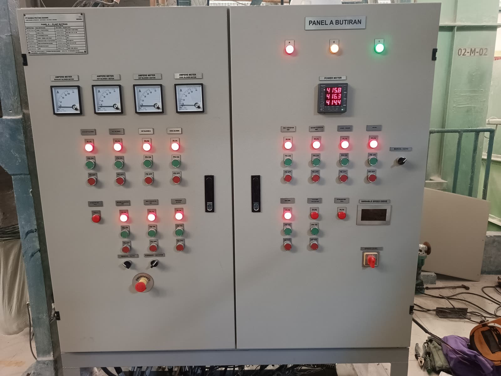 Panel A Butiran beroperasi &mdash; uji fungsi
